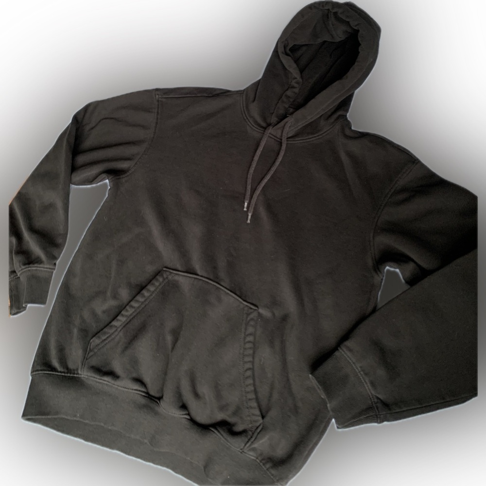 H&M relaxed fit black Cotton Hoodie | XS